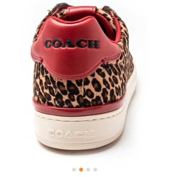 Coach Lowline Calf Hair Leopard print sneakers 7.5! - Picture 4 of 12